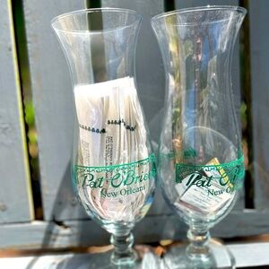 Authentic Pat O’ Brian’s Hurricane Glass set of 2